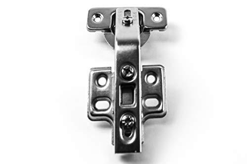 Berta (2+2) 135/165 Degree Hinges Combination, Full Overlay, 2-Cam 4-Way Adjustment, Concealed Frameless Lazy Susan/Bi Folding Cabinet Door Hinges Set with Screws (135 & 165 Degree Soft Close Hinges)