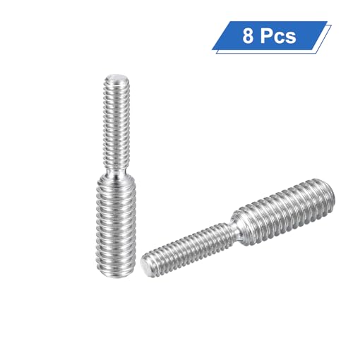 uxcell M4x15mm to M6x15mm Double End Threaded Stud Screw Bolt, 8Pcs 304 Stainless Steel Thread Reducer Adapter for Furniture Machinery Assembly Fastener - size: M4x15mm to M6x15mm