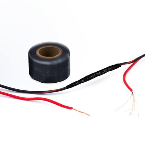 Bond It E-Shield Self-Fusing Silicone Electrical Tape, Adhesive-Free, Arc & Track Resistant Electrical Insulation Wrap, Waterproof, Heat Resistant Up to 500F, Non-Sticky, 1" x10'x12mil, 3-Pack, Black - color: Black