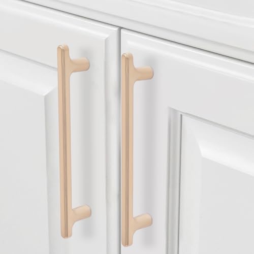 COTYKILEY 10 Pack 5 Inch(128mm) Champagne Bronze Cabinet Pulls - color: Champagne Bronze, size: 5" Hole Center（128MM）