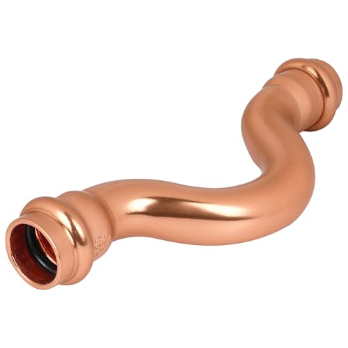 (WDAISY2 pack)1/2" Press Copper Fittings, 1/2 Inch Press Cross-Over For Copper Tube Connection,Lead-Free,UPC,NSF/ANSI61 Certified. - size: 1/2" Copper Press Crossover Elbow – 2P