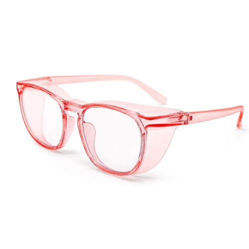 MORK&SUKY Safety Glasses, Stylish Goggles With No Fog Lense, Alternatives To Regular Protective Eyewear For Lab and Nursing. - color: Pink