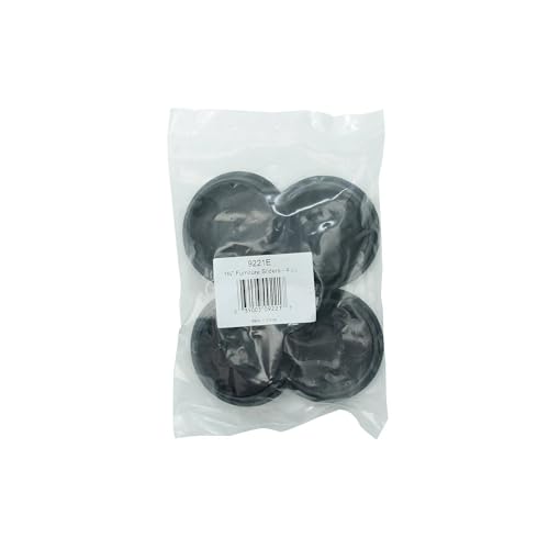 Shepherd Hardware 9221 1-3/4-Inch Reusable, Round, Slide Glide Furniture Cups, 4-Pack,Black