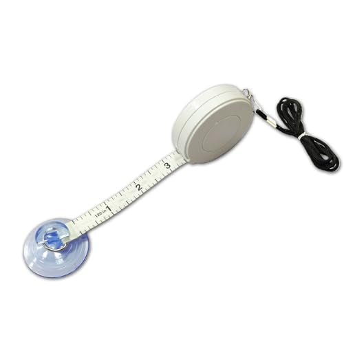 Window Tint Tools 120 Inch Soft Tape Measure with Suction Cup Retractable Measuring Tape Double Scale for Car Wrapping, Body Measurements,Sewing and Craft