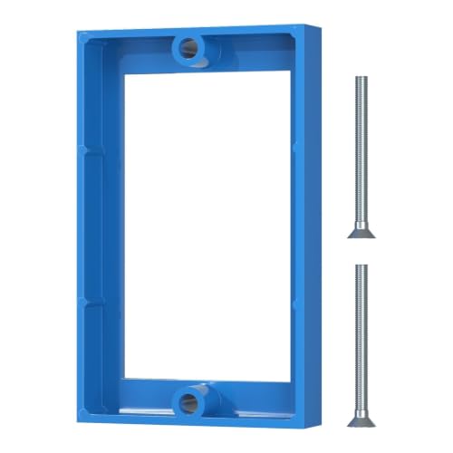 ABS 1/2 Inch Outlet Box Extender, Single Gang, Blue, 1 Pack - color: Blue, size: 1 PC