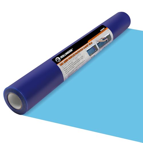 ROLLINGDOG Carpet Protection Film Plastic Protective Film for Carpets - color: 23.62 inch x100 ft