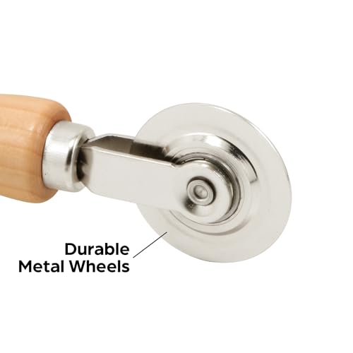 PRIME-LINE Screen Rolling Tool, Spline Roller, Wood Handle & Steel Wheels - size: 3-3/2 in. x 3/32 n.