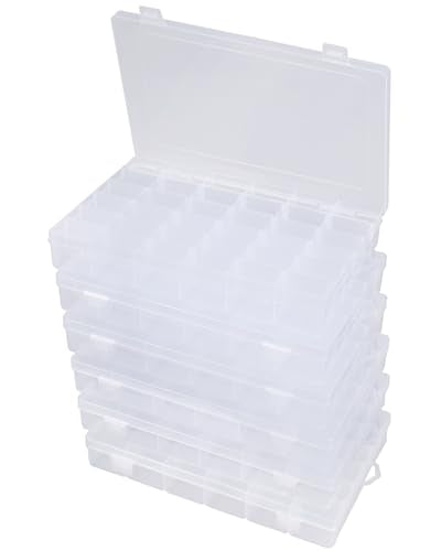 6 Pack 36 Grids Bead Organizer Small Parts Organizer
