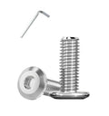 Metuja 1/4-20x1 Flat Head Hex Socket Cap Screws Bolts,304 Stainless Steel Fully Threaded Machine Screws with Hex Key (20PCS) Corrosion-Resistant for Furniture/Machinery - size: 1/4-20 x 1"