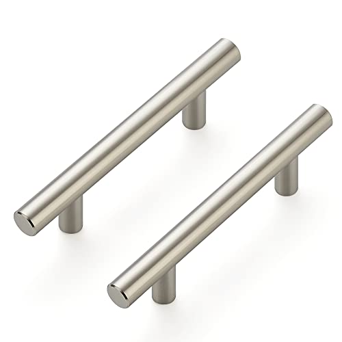 Ravinte Cabinet Handles,5" Length,3" Hole Center,Brushed Nickel,12 Pack - color: Satin Nickel