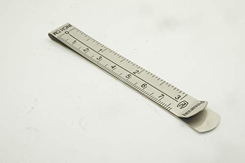 Set of 2 Hemming Clips/Hem Clips Measuring Ruler - Inch and Cm are on The Clip - Stainless Steel - for Hemming Clothing, Curtains, Skirt, Pants or Shorts and More.