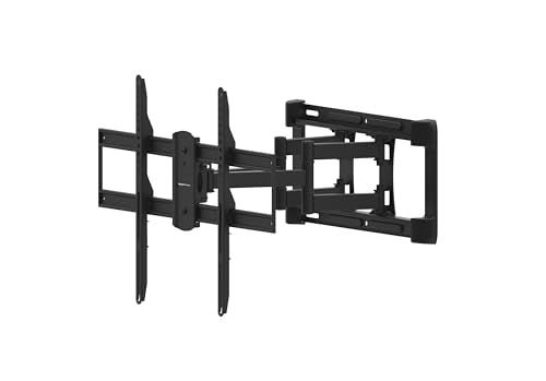 Amazon Basics Heavy Duty Dual Arm, Full Motion Articulating TV Mount for 37" to 80" TVs up to 132 lbs, VESA Compatible, Fits LED LCD OLED Flat Curved Screens, Black - style: Full Motion Articulating