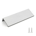 Rergy 10 Pack 3-3/4" Cabinet Pulls Brushed Nickel Finger Pulls for Cabinets - color: Brushed Nickel, size: Hole Center: 3-3/4in(96mm)