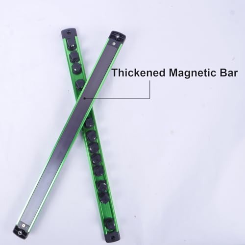 Magnetic Socket Holder Organizer Set - color: Green, size: 1/4