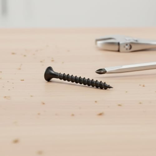 #8 x 1-1/2 Inch Drywall Screws Phillips Flat Head Black Oxide Screws 80 PCS, Wood Screws for Furniture Cabinet DIY - size: #8×1/1/2
