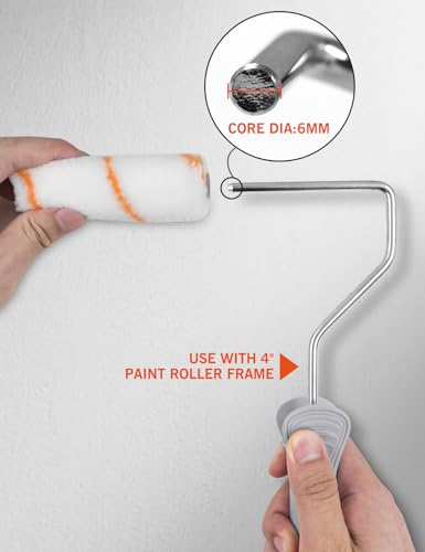ROLLINGDOG 4 inch Small Paint Roller Covers - color: 10pc 4" Polyester Roller Cover