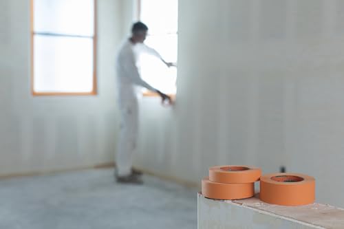 FrogTape ProGrade Orange Painters Tape 1 Inch Wide (0.94 in x 60 yd), High Adhesion Masking Tape for Indoor & Outdoor Applications, Orange, 6 Roll Pack (105673) - size: 6 Rolls, 0.94" x 60 Yds