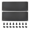 1 Set 4U Blank Panel, Metal Rack Mount Filler Panel Kit with Screws and Nuts for 19 Inches Network Enclosure Server Rack Cabinet Cable Accessories, Black - size: 177.5mm (4U)