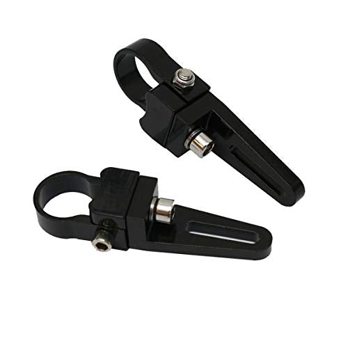 Universal-Fit 360° Adjustable 1.0" Tubular Clamp Light Mounts for Offroad LED Light Bar Easy Positioning on Trucks & SUV Tube Surface, High-Grade Light Weight Aluminum, Black Sleek Finish, 2 PCS Set - size: 1"(25mm)