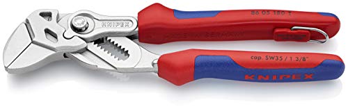 KNIPEX Tools 86 05 180 T BKA 7" Pliers Wrench with Tether Attachment-Comfort Grip - style: 7.25-Inch Comfort Grip, Tether Point