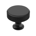 Matte Black Knurled Cabinet Knobs Round Drawer Pulls 10 Pack - color: Matte Black
