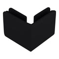 Brixwell Beveled Style 90 Degree Glass To Glass Clamp Brass, Matte Black - color: Matte Black