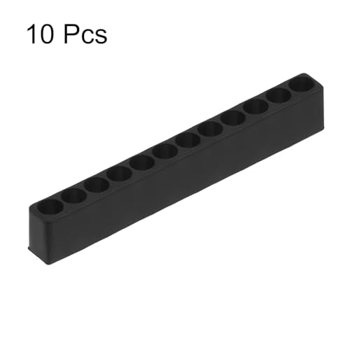 HARFINGTON 10pcs Screwdriver Bit Holder Organizer 95x9.5x16mm 12 Holes Hex Drill Plastic Storage Case for Any 1/4" Metal Driver Bits - style: 12 Holes