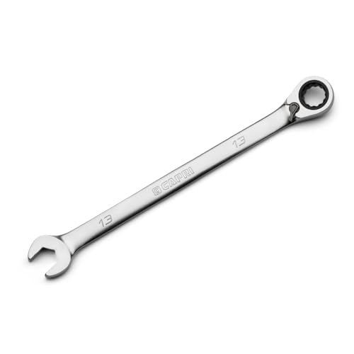 Capri Tools 13 mm 120-Tooth Ultra-Smooth Reversible Ratcheting Combination Wrench, XL Long Series, Metric, 12-Point - size: 13 mm