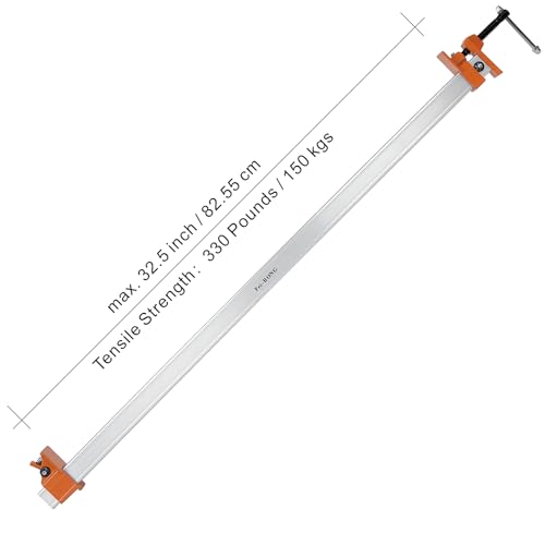 FEIRONG 36-inches Bar Clamps with 2-Pack, 330LB Load Limit with Built-in Ruler, 90° Angled Jaws for DIY Projects & Cabinet Installation - size: Orange 36-inch 2 Pack