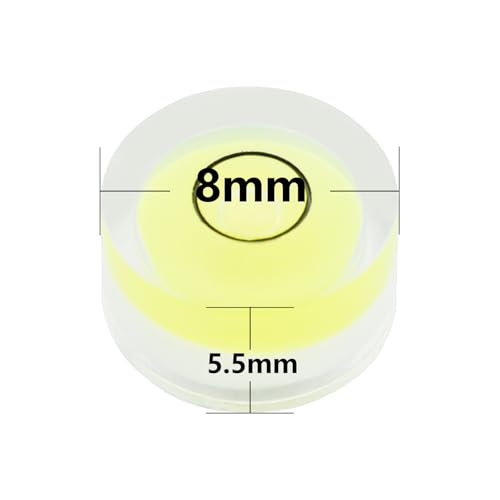 JYK Bubble Level 8x5.5mm 20pcs, Mini Circular Spirit Levels for Leveling Camera Tripod Telescope Workshop Turntable