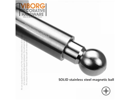 VIBORG Deluxe Solid Sus304 Stainless Steel Extra-Thick Casting Heavy Duty Adjustable Powerful Floor or Wall Mount Mounted Magnetic Doorstops Door Stopper Door Stop (1)
