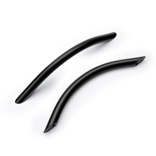 homdiy Solid Black Cabinet Pulls, 5 Inch Arched Drawer Handles, 10 Pack Kitchen Cabinet Hardware, Screws Included for Cupboard Closet Furniture Upgrade - color: Matte Black, size: 5 Inch Hole Centers