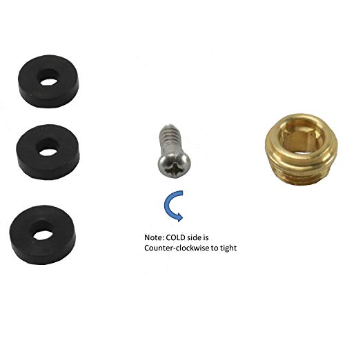 Repair Kit for 4" or 8" Faucets, Rubbers, Screw and Copper Seat, COLD (Cold-Kit) - style: Cold-Kit