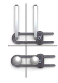 QT BABY Baby Proofing Cabinet Locks Adjustable U Shaped Baby Safety Latches for Drawers, Fridge, Closet Modern Baby Proofing Cabinet Lock with Extra Secure Lock Buttons (Pack of 6, Thunder Grey) - color: Thunder Grey, size: Pack of 6