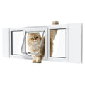 Aluminum Cat Door for Windows - Adjustable to Fit Window Width 28"-32" - size: Fit 28"-32" Window