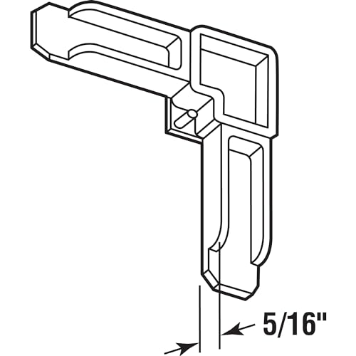 Prime-Line Plastic Screen Frame Corners, 5/16 x 3/4, White (50 Pack)