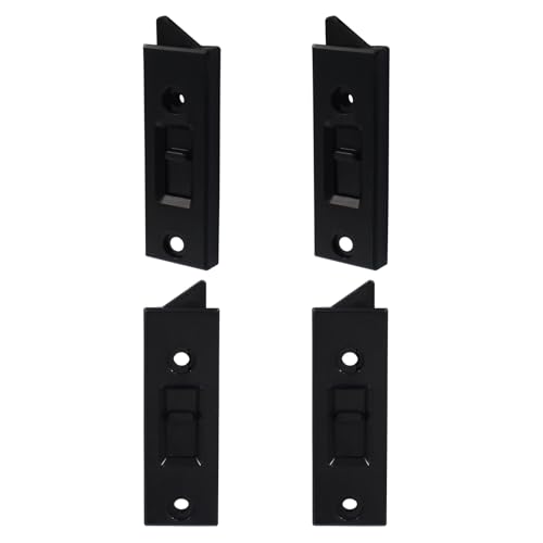 4 Pcs Window Latch Tilt Locks Latch, Spring-Loaded 76mm (Black) - color: Black, size: 4 Pack