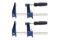 Set Taytools Medium Duty Adjustable Bar Clamps, Quick-Release Clutch Style American F Style, 2-1/2 Inch Throat Depth, Serrated Rail, Soft Grip Handle 450 Pounds Clamping pressure (2, 6 inch)
