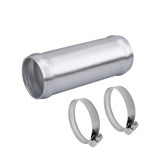 AC PERFORMANCE 1.5" (38mm) OD Aluminum Alloy Hose Joiner Silicone Pipe Connector Bead, 4" Length with 304 SS Clamps - size: 1.5" (38mm)