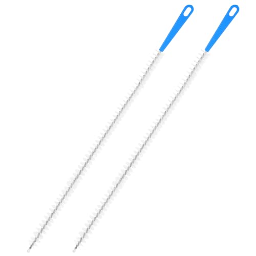 JIEYAO 2 Pack Flexible Drain Cleaning Tools, 23.6inch Bendable Long Drain Brush with Nylon Bristles Rust-Resistant Sink Unblocker Tool for Toilet Kitchen Shower Sewer Tub Hair Clogs
