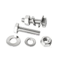 (10sets) 1/4-20x1-1/2 Hex Head Screw Bolt,Lock Nuts,Flat & Lock Washers Kits,304 Stainless Steel 18-8 Hex Screws Nuts and Bolts Assortment Kit, Fully Threaded - size: 1/4-20x1-1/2"