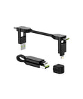 Rolling Square inCharge X - USB C Charger Cable, Lightning Cable for Smartphone, Universal Cable Charger 6 in 1, USB Plug, Black, 100W - color: Black