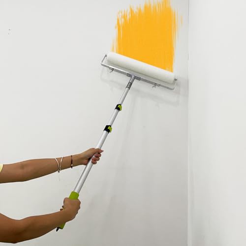 7 Pcs 18 Inch Paint Roller Kit, Microfiber Cover with Extension Pole
