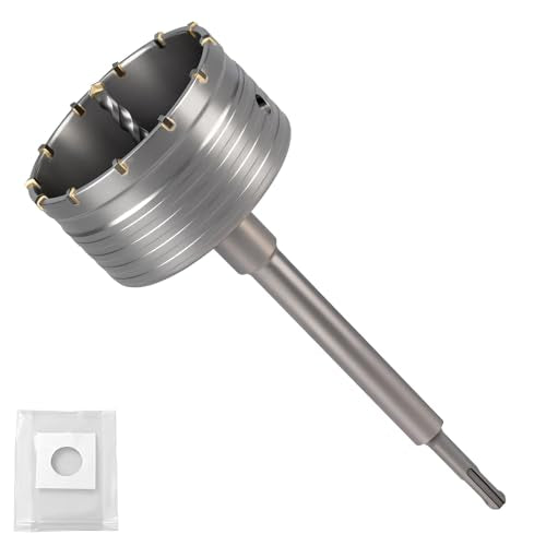Professional 4-5/16" (110mm) Concrete Hole Saw 220mm SDS Plus & Dust Bag - size: 4-5/16" (110mm)