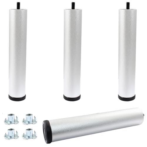 Murtenze 8 Inch Metal Furniture Legs, Silver - color: Silver, size: 8 inch