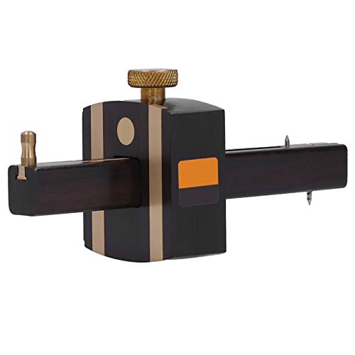 Marhynchus 8in Mortise Gauge Woodworking Marking Gauge Ebony Scribe Sign Scraper, Adjustable Screw Cutting Gauge European Woodworking Tools Painting Construction Tools, Scrapers