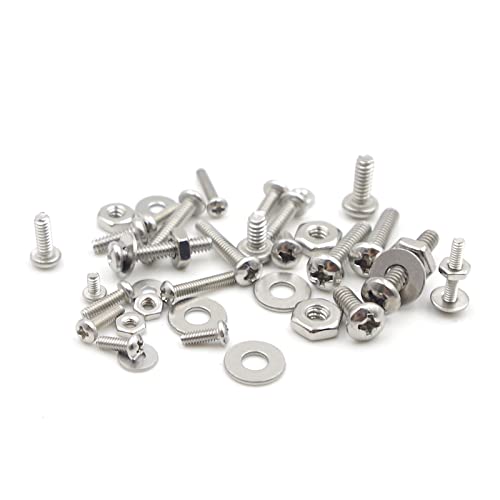 #2-56#4-40#6-32 UNC Phillips Pan Head Screws Nuts & Washers Kit - size: #2-56#4-40#6-32UNC