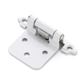 White Cabinet Hinges, 1/2 Inch Overlay, 10 Pack(5 Pairs) | Self-Closing Design, Semi-Concealed Face Frame Fit, Surface Mount, For Kitchen Doors, Cabinets, Hardware Updates - color: White