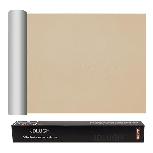 JDLUGH Leather Repair Patch Tape, 15x60 Inch, Beige/Dark Beige - color: Beige / Dark beige, size: 15x60 Inch
