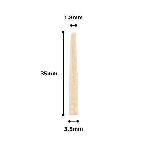 KAKURI Wooden Nails for Woodworking 9/64 inch (3.5mm), Tapered Wooden Dowel Rods for Crafts and Small Furniture, Natural Japanese White Birch Wood, Bulk 300 Pcs, Made in Japan - size: 3.5mm Wooden Nail